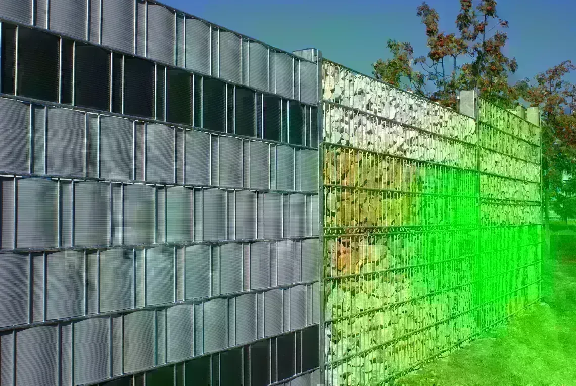 Steinmauer 120 mm mit Sichtschutz